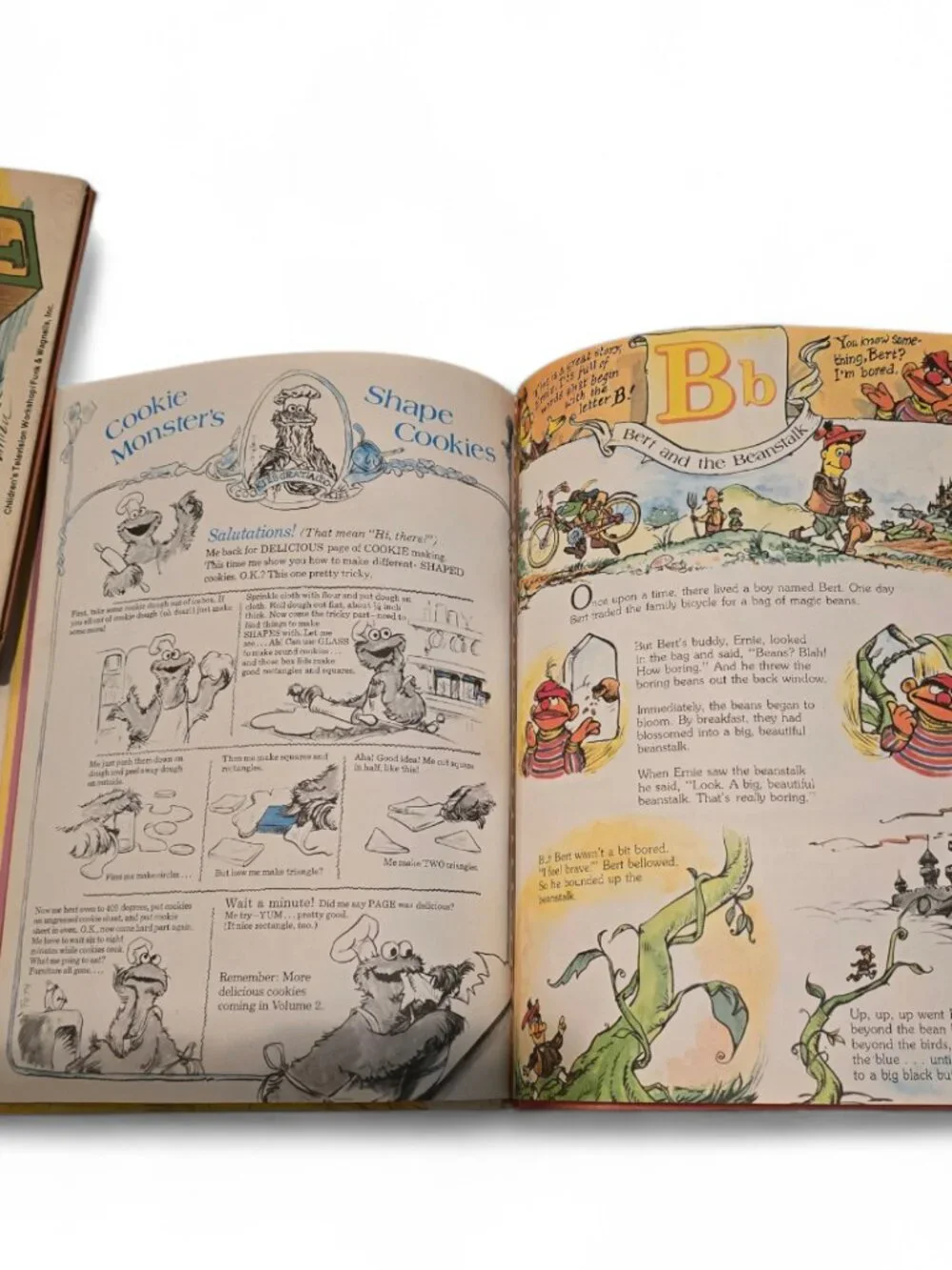 Vintage Sesame Street Library Lot Vol 1-5 Hardcover Books Big Bird CookieMonster